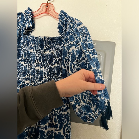 PHILIPPA 1970 VESTIDO JAIPUR AZUL MIDI DRESS - Picture 7 of 9